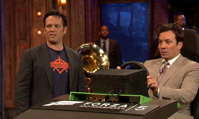 Jimmy Fallon tester Xbox One og Playstation 4