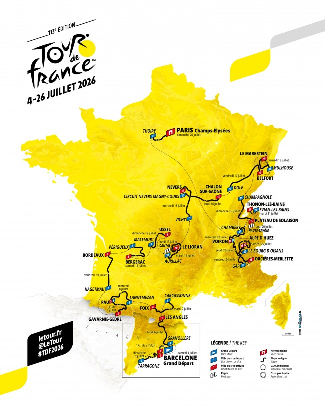 Tour de France 2026-ruten avslørt, med de tre første etappene i Catalonia