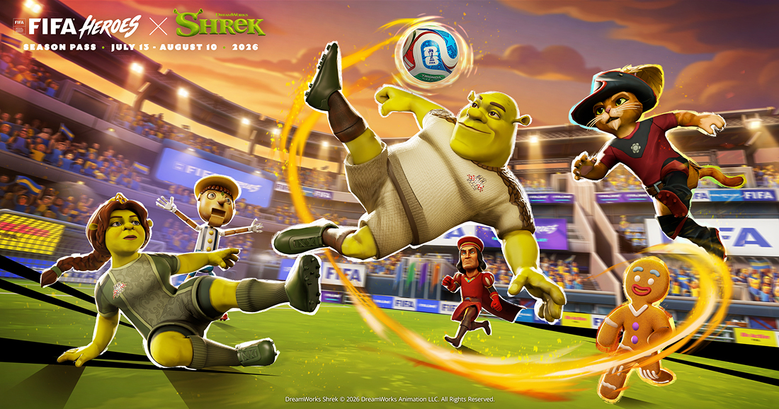 Spill fotball med Shrek i FIFA Heroes