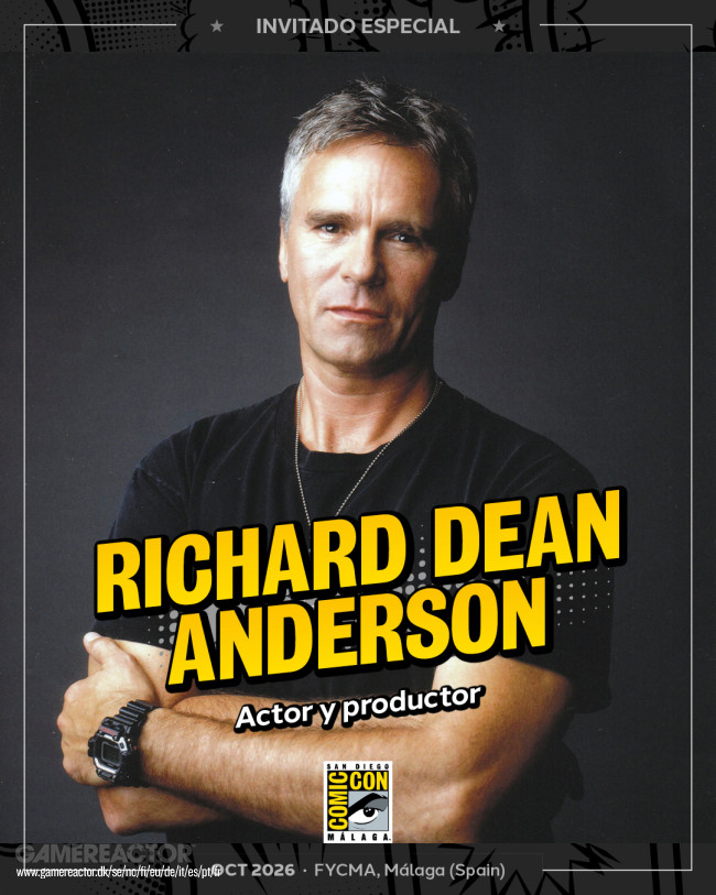 San Diego Comic-Con Málaga 2026 får Stargate SG-1- og MacGyver-stjernen Richard Dean Anderson som spesialgjest