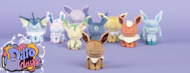Ditto forvandles til 21 forskjellige Pokémon i en ny serie med plysjfigurer