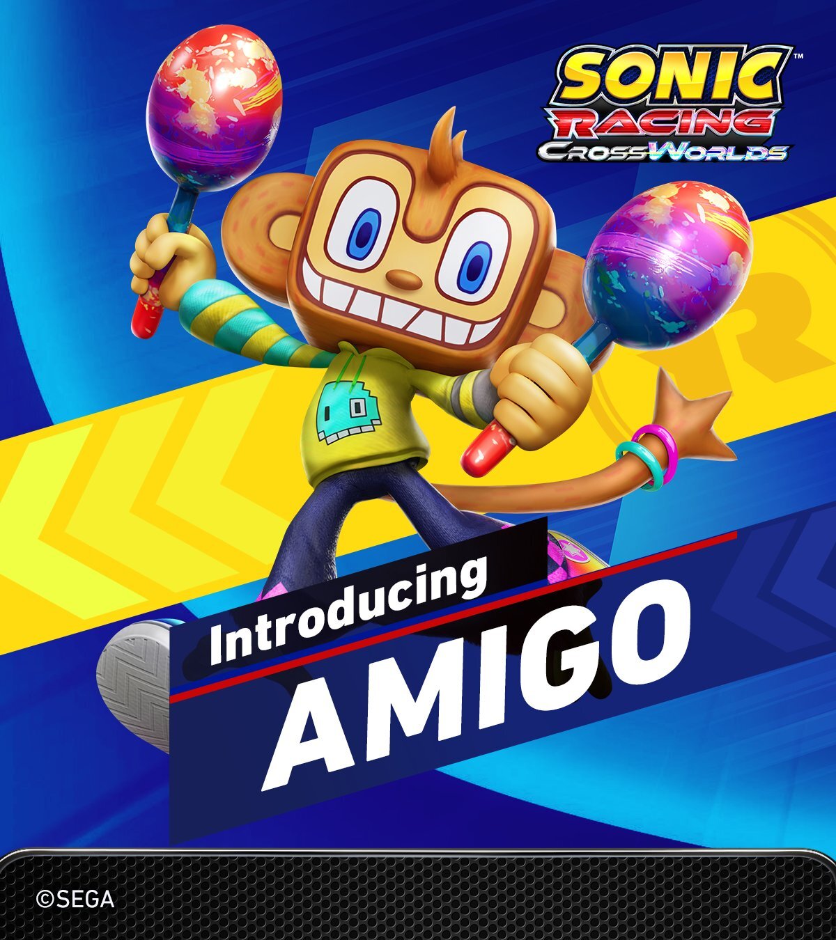 Amigo blir tilgjengelig gratis i « Sonic Racing: Crossworlds neste uke