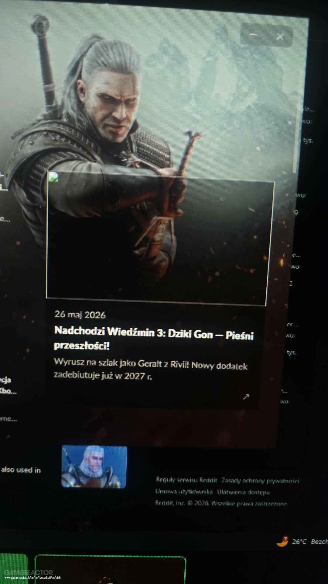 Den tredje DLC for The Witcher 3: Wild Hunt, Songs of the Past, har blitt lekket