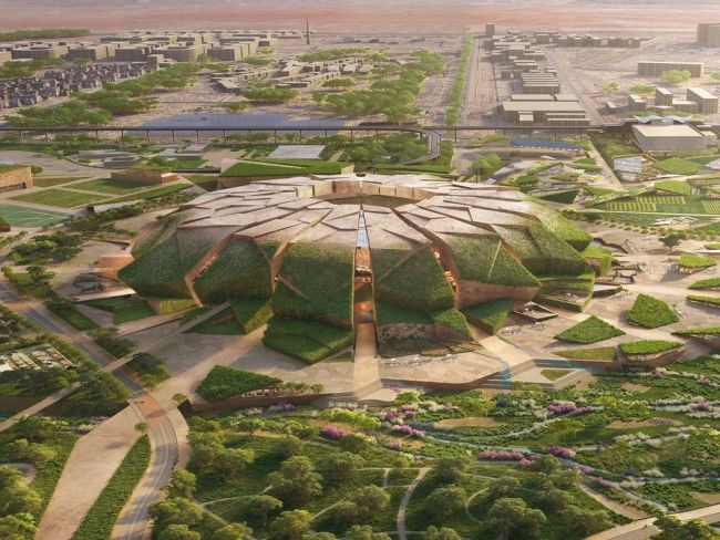 Saudi-Arabia avduker det overraskende naturalistiske stadionet som skal være vertskap for fotball-VM i 2034