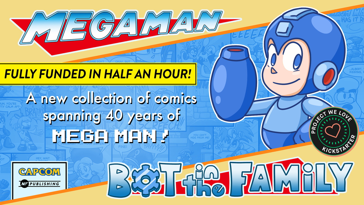 Ny offisiell Mega Man-bok med tegneserier er en suksess på Kickstarter