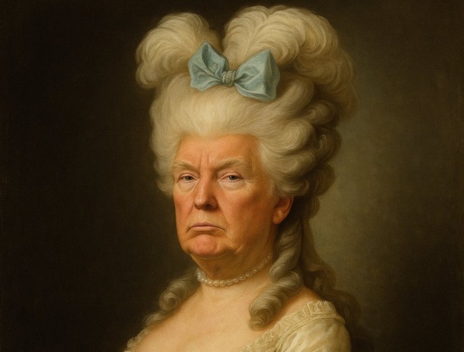 Et nytt AI-innlegg av Trump... Denne gangen av Californias guvernør som avbilder ham som Marie Antoinette