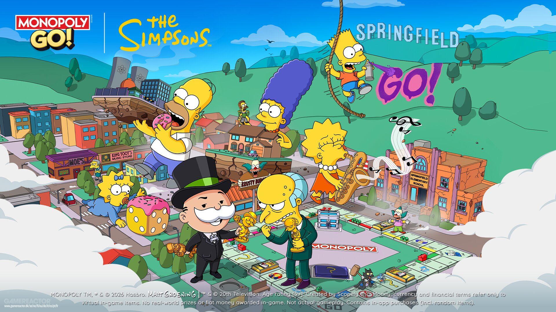 Monopoly Go lanserer et tidsbegrenset samarbeid med The Simpsons