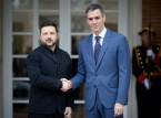 Zelenskij bes&oslash;ker Madrid, og Sanchez sier at "ingen vil f&aring; oss til &aring; glemme det som skjer i Ukraina"