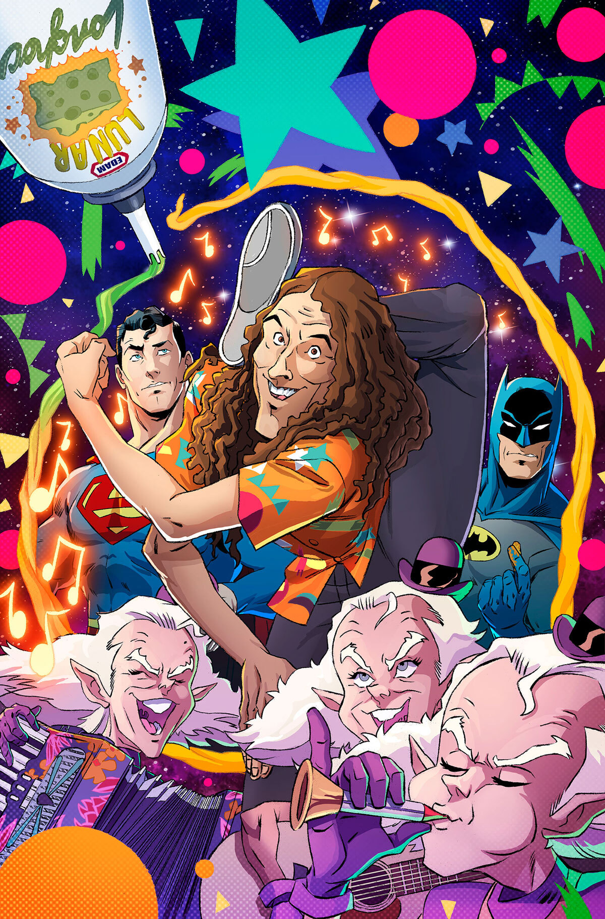 Superman, « Batman » og Weird Al Yankovic... DC lanserer verdens merkeligste tegneserieserie
