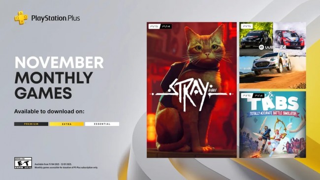 PlayStation Plus-spillene er veldig forskjellige med Stray, EA Sports WRC og TABS i november