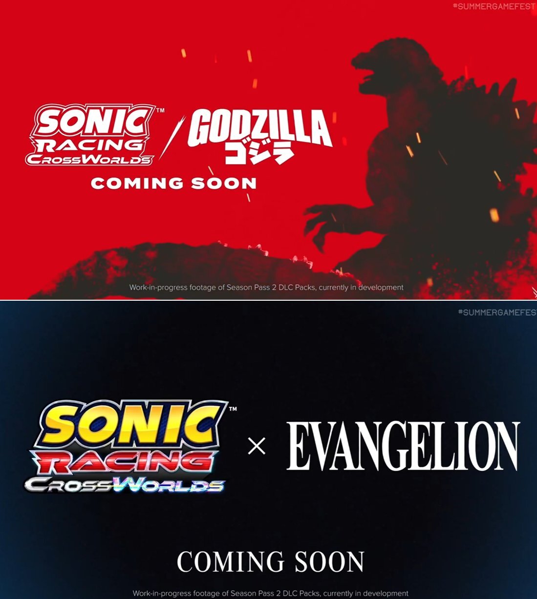 Sonic Racing: Crossworlds får besøk av Godzilla og Evangelion