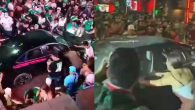 17 personer ble skadet i Mexico etter at en bil kjørte inn i en folkemengde som feiret VM-seieren