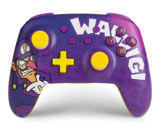 PowerA slipper Switch-kontroller med Waluigi-tema