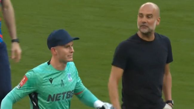 Hvorfor var Pep Guardiola sint på Crystal Palaces keeper etter FA-cupfinalen?