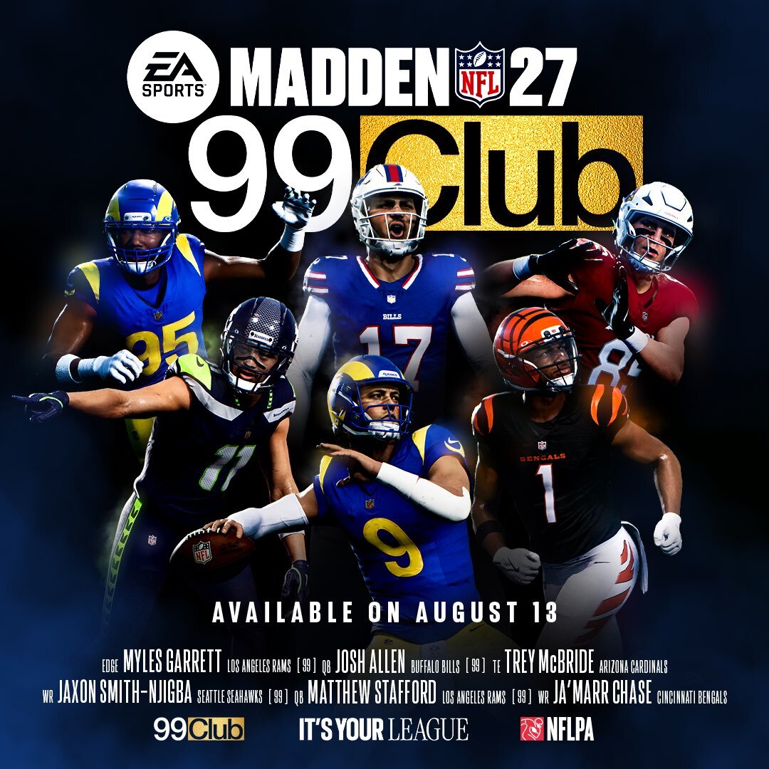 Seks spillere er blitt utnevnt til Madden NFL 27s 99 Club