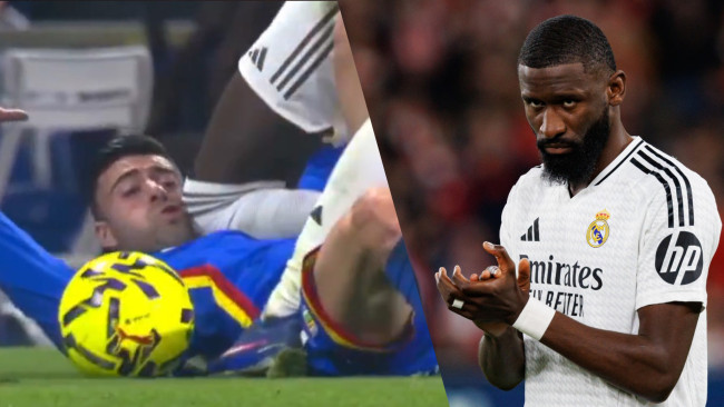Real Madrid-forsvarer Antonio Rüdiger beskyldes for et forsettlig kne mot rival