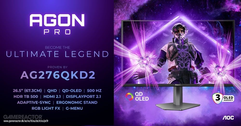 Agon by AOC lance un nouvel écran de jeu de 500 Hz –