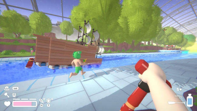 Lazy River er et co-op FPS som foregår i et uregulert kosmisk badeland